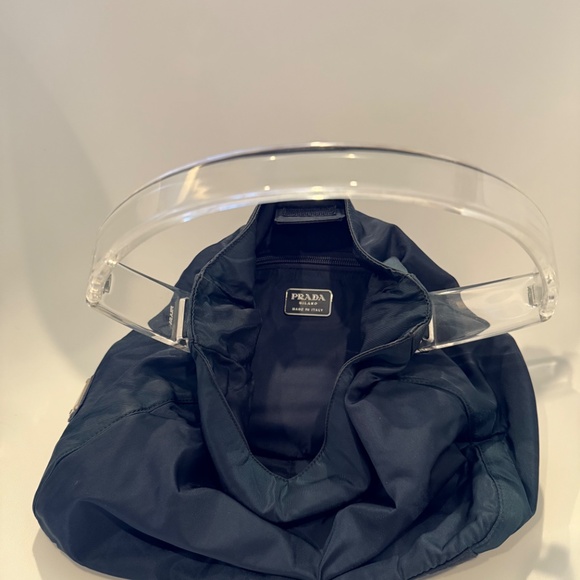Prada Tessuto Lucite Handle Hobo Bag - Picture 3 of 13